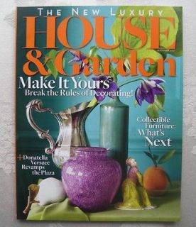 HOUSE & GARDEN Magazine Sept 2007 LUXURY Collectible Furniture D 