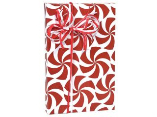 CHRISTMAS RED WHITE WRAPPING PAPER GIFT WRAP PEPPERMINT CANDY ROLL 8 