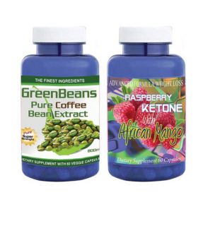 Green Coffee Bean Extract 100% PURE 800 Mg & Raspberry Ketone w 