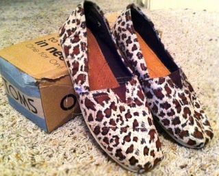 Toms Cheetah Print Womens Shoes Size 9W