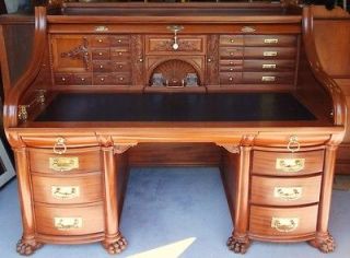 1852 WELLS FARGO ROLL TOP MAHOGANY DESK St. Andrews Co OWENED BY HENRY 