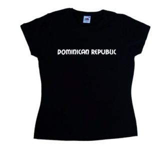 Dominican Republic text Ladies T Shirt