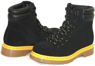 New in Box   DR DOC MARTENS Iris 8 Eye Black Suede Boots Womens Size 