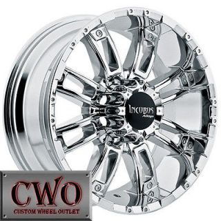 20 Chrome Incubus Crusher Wheels Rims 8x165.1 8 Lug Chevy GMC Dodge 