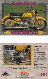 American Vintage 1949 Indian Super Scout Motorcycle 26.6 cu. in. 2 