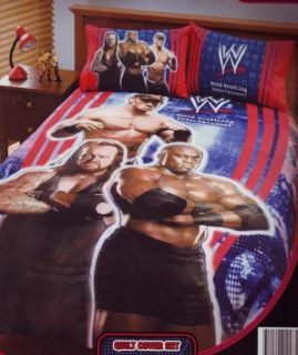 WWW World Wrestling 3 Pce Double Bed Size Quilt / Doona Cover Set 