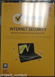 Symantec Norton Internet Security 2013 1PC 1YR 3 Activations New 