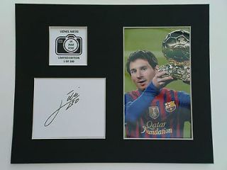 Limited Edition Lionel Messi Signed Mount Display AUTOGRAPH FC 