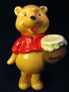   WINNIE THE POOH FIGURINE Statue Honey Pot Ceramic Disney Small