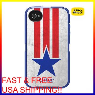 Stars and Stripes] Otterbox iPhone 4S / 4 Anthem Defender Case 