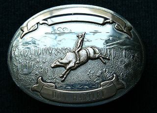 Vintage Irvine & Jachens Cowboy Bull Rodeo German Silver Western Belt 
