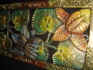 Balinese Golden Lotus Hand Carved Wood architectural panel~Bali Wall 