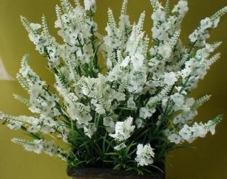 10 stem Lavender artificial Plants and Flowers white