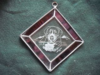 Greater Swiss Mountain Dog Handengrav​ed medallion by Ingrid Jonsson