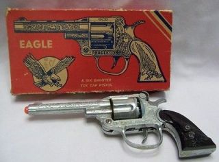 1950s Kilgore Eagle Cap Gun w/ Original Box Unfired & Mint