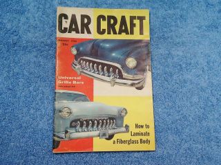 VINTAGE CAR CRAFT JANUARY 1956 AUTOMOTIVE MAGAZINE LAMINATE A 