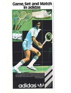 1978 Adidas Tennis Shoes Stan Smith model Ilie Nastase Print AD