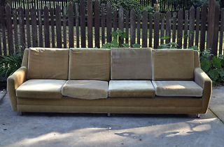 Mid Century Modern Long Vintage Sofa Knoll Eames Chaise Furniture