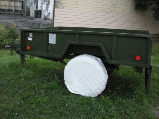 snow tire cover dated 69 white color jeep cucv m101 spare tire trailer 