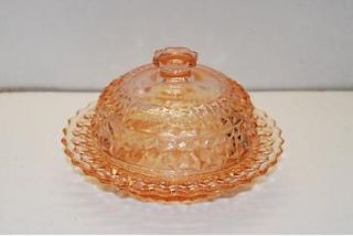 Jeannette Holiday Pink Butter Dish & Lid