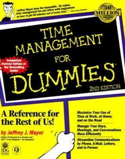 Time Management for Dummies by Jeffrey J. Mayer 1999, Paperback