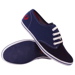 fred perry koko canvas plimsolls blue womens trainers location united