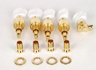 Gold 5 String Banjo Tuners with Pearl Button