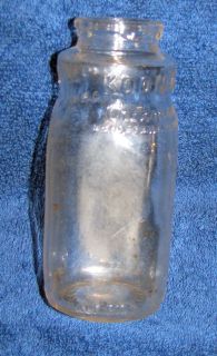 Vintage Old Half Pint Koontz Creamery Milk Bottle Patent Applied 