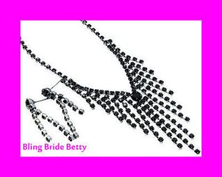 black bridal jewelry set in Bridal & Wedding Party Jewelry