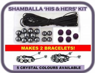 Clay Pave Crystal Shamballa Bracelet Making Kit inc Instructions 