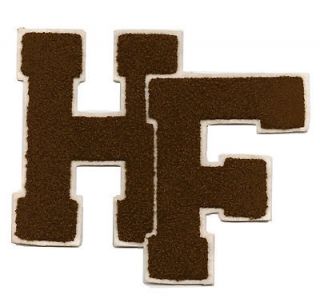   HF High School Chenille Letter Sport Varsity Letterman Jacket Patch