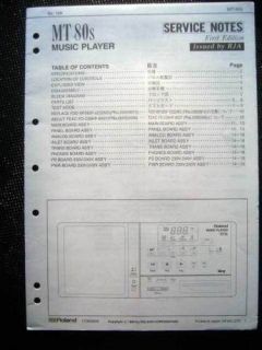 roland mt 80s sequencer service manual schematic mt80s time left