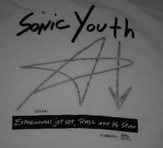 VINTAGE SONIC YOUTH EXPERIMENTAL JET SET, TRASH AND NO STAR T  SHIRT 