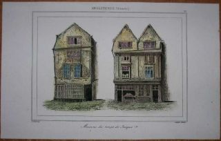 1842 print HOUSES OF TIME OF JAMES I, STUART ENGLAND (#118)
