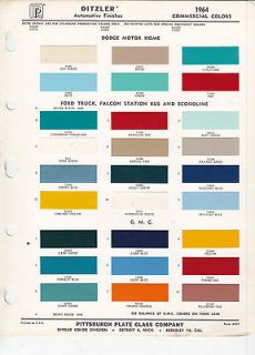Paint Chips Ditzler 1, Commercial Dodge Motor Home, Ford, GMC part 