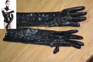 latex rubber glove 0 8mm suit catsuit black heavy wear