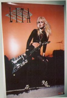 LITA FORD Huge 1991 Promo Poster LOCOMOTIVE GUITAR mint
