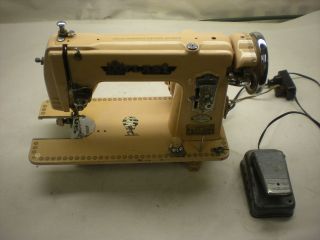 Atlas pink electric precision sewing machine Vintage Antique 