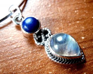 Small Moonstone Lapis Infinite Love 925 Sterling Silver Infinity 