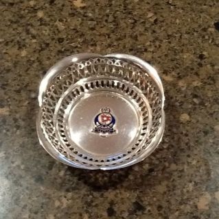 C1920s RMS CELTIC White Star Lines Silver plate Reticulate Nut Dish 