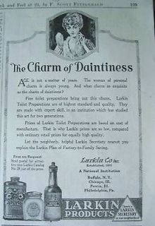 1922 larkin talcum powder hair tonic barber bottle ad time