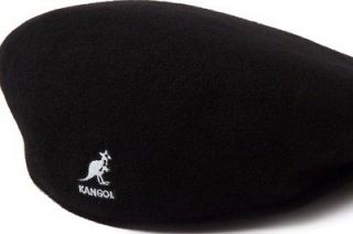 KANGOL Black 100% Wool 504 Ivy Cap Style 0258BC