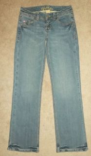 JESSICA SIMPSON PRINCY COWBOY JEANS 5 BOOT CUT STRETCH DISTRESSED 