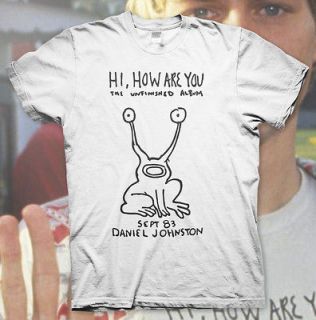DANIEL JOHNSTON  High Quality T Shirt HI HOW ARE YOU Kurt Cobain 