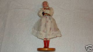 Decorative Figurine Girl in Poland Clothing Ribbons