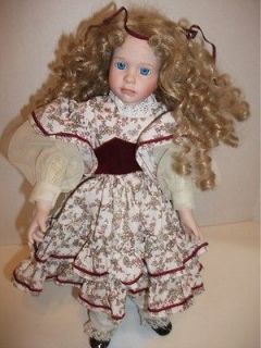 1993 wendy lawton signed 15 porcelain curly hair doll time