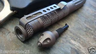 UZI Self Defense Tactical Pen 6 GUNMETAL Cuff Handcuff Key Glass 