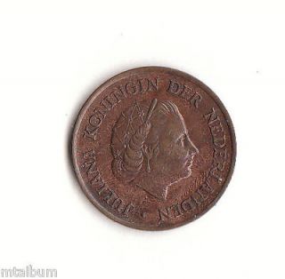 Netherlands 1971 5 Cents Bronze Coin JULIANA KONINGIN DER NEDERLANDEN