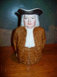 Vintage Lenox Factory Decorated William Penn Toby Jug