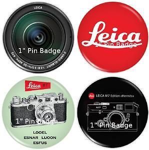 leica iiic m camera artwork 1 pin badge x 4